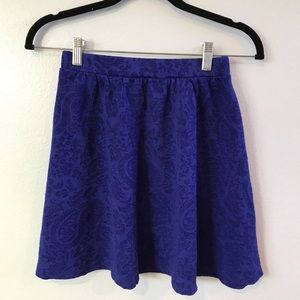 Blue Lace Skater Skirt